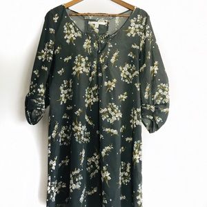 Lauren Conrad floral 3/4 sleeve fall dress